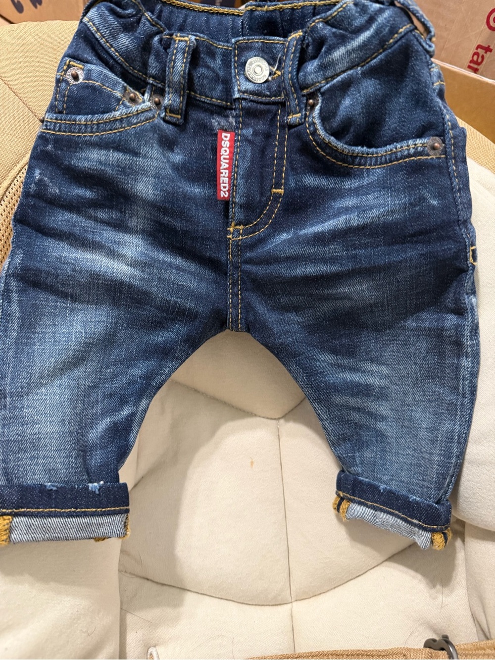 DSQUARED2 Kids Blue Cuffed Jeans